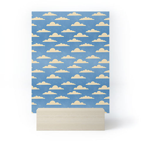 gnomeapple cartoony clouds Mini Art Print