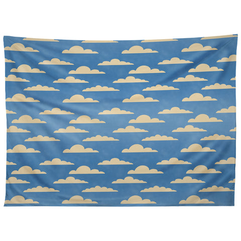 gnomeapple cartoony clouds Tapestry
