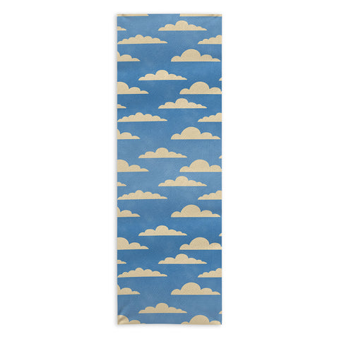 gnomeapple cartoony clouds Yoga Towel
