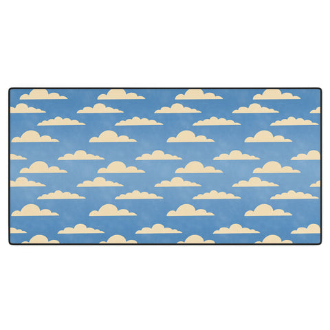 gnomeapple cartoony clouds Desk Mat