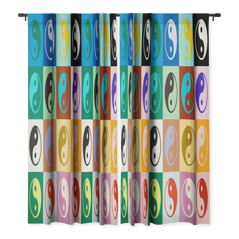 gnomeapple Checkered Yin Yang Pattern Blackout Non Repeat