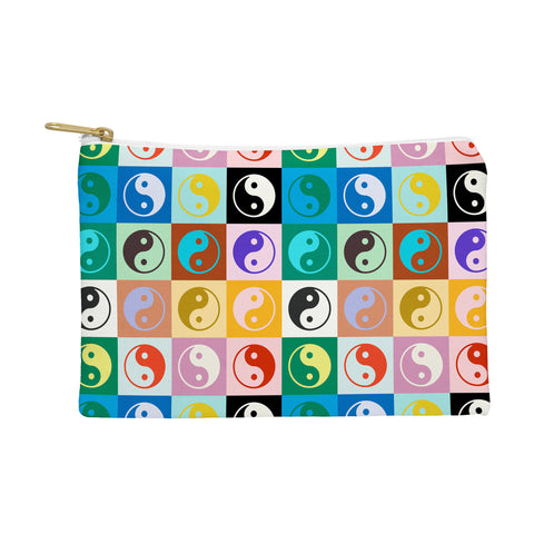 gnomeapple Checkered Yin Yang Pattern Pouch