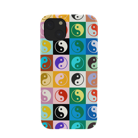 gnomeapple Checkered Yin Yang Pattern Phone Case