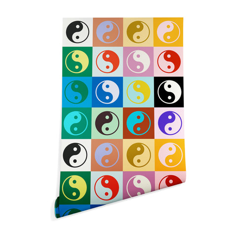 gnomeapple Checkered Yin Yang Pattern Wallpaper