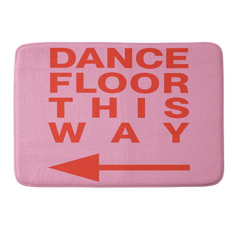 gnomeapple DANCE FLOOR THIS WAY Memory Foam Bath Mat