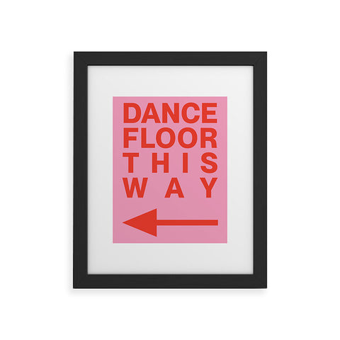 gnomeapple DANCE FLOOR THIS WAY Framed Art Print