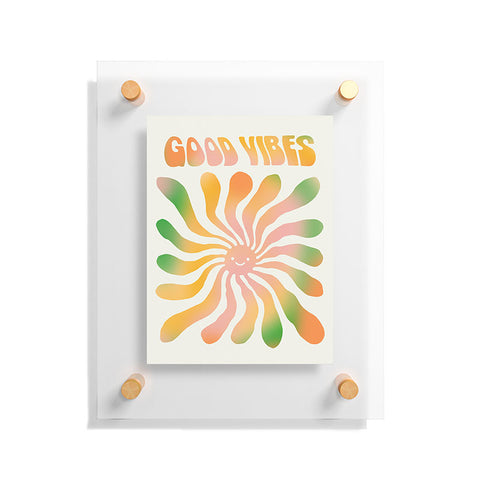 gnomeapple Good Vibes Cute Sunshine Floating Acrylic Print