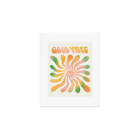 gnomeapple Good Vibes Cute Sunshine Art Print
