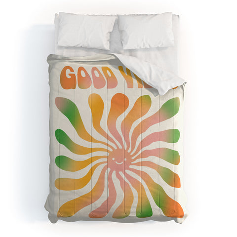 gnomeapple Good Vibes Cute Sunshine Comforter