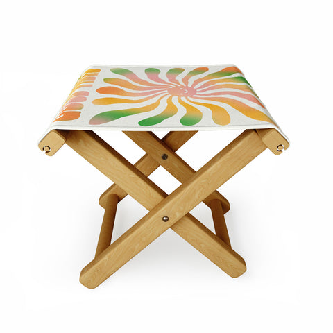 gnomeapple Good Vibes Cute Sunshine Folding Stool