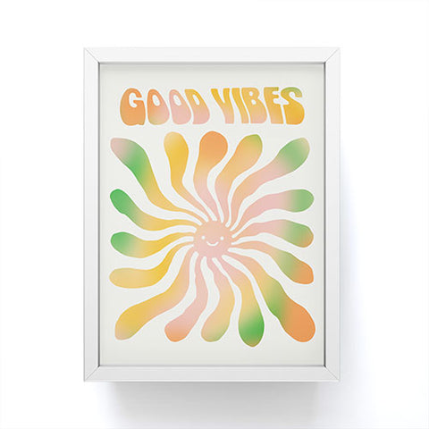 gnomeapple Good Vibes Cute Sunshine Framed Mini Art Print