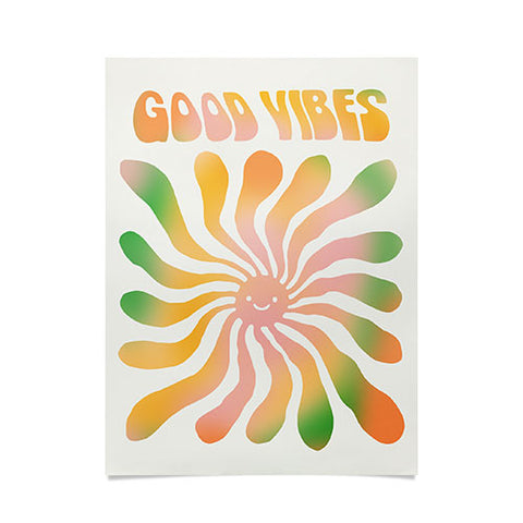 gnomeapple Good Vibes Cute Sunshine Poster