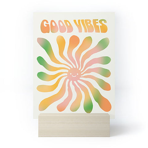 gnomeapple Good Vibes Cute Sunshine Mini Art Print