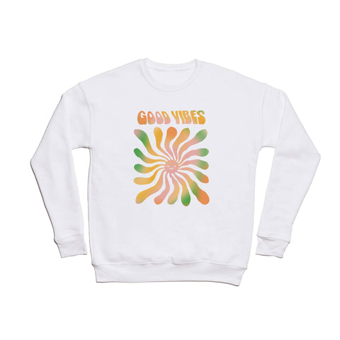 gnomeapple Good Vibes Cute Sunshine Crewneck Sweatshirt