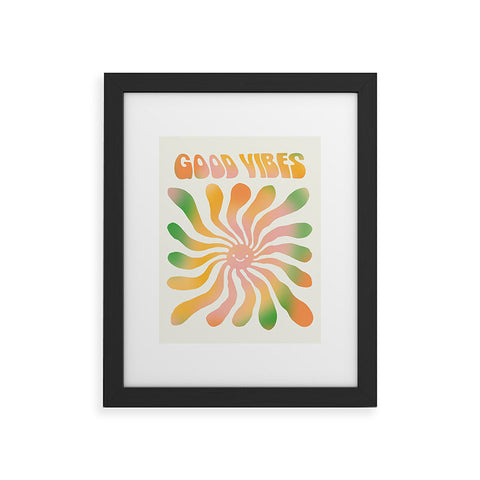 gnomeapple Good Vibes Cute Sunshine Framed Art Print