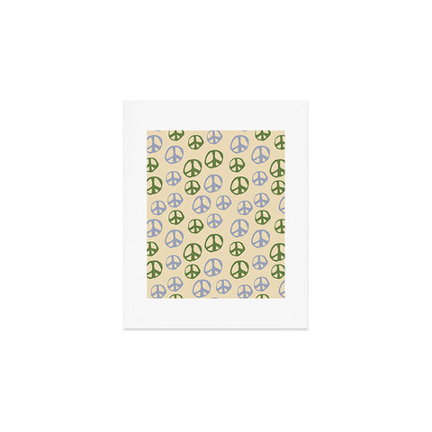 gnomeapple Handdrawn Peace Symbol Pattern Art Print