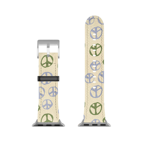 gnomeapple Handdrawn Peace Symbol Pattern Apple Watch Band