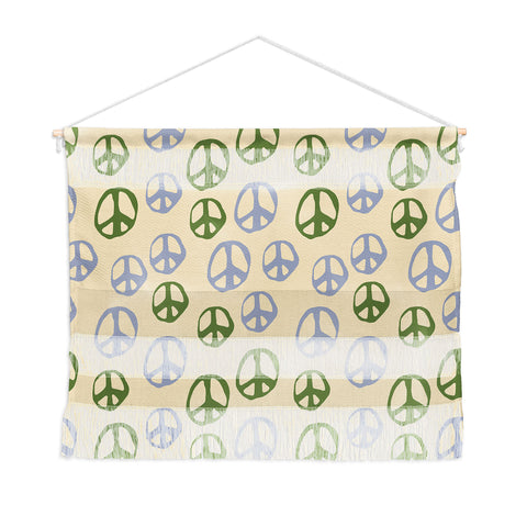gnomeapple Handdrawn Peace Symbol Pattern Wall Hanging Landscape