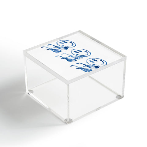 gnomeapple HOHOHO groovy typography blue Acrylic Box