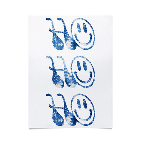gnomeapple HOHOHO groovy typography blue Poster