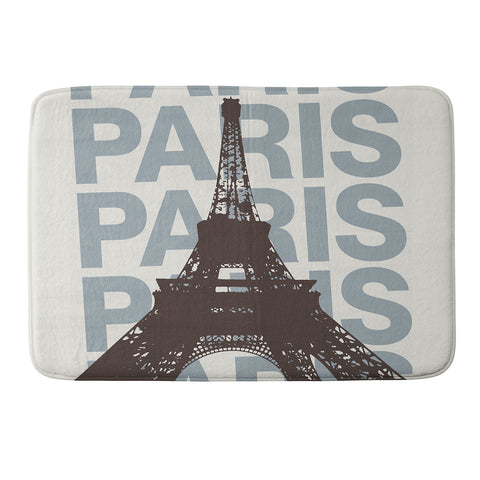 gnomeapple Paris France Poster Art Memory Foam Bath Mat