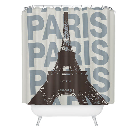 gnomeapple Paris France Poster Art Shower Curtain