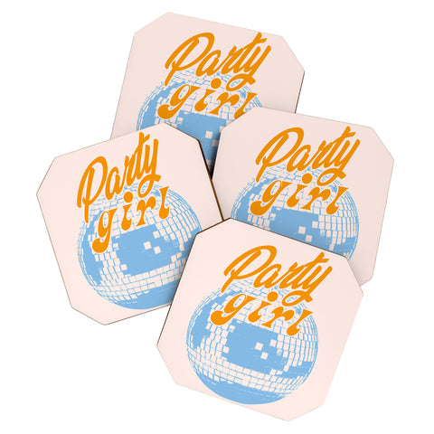 gnomeapple Party Girl I Coaster Set