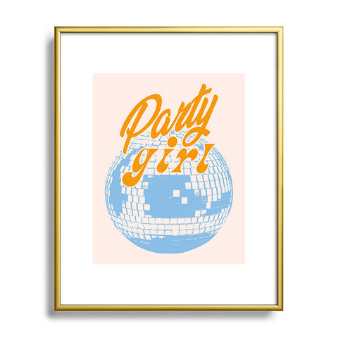 gnomeapple Party Girl I Metal Framed Art Print