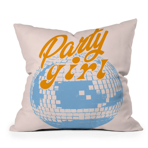 gnomeapple Party Girl I Throw Pillow