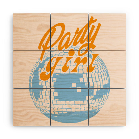 gnomeapple Party Girl I Wood Wall Mural