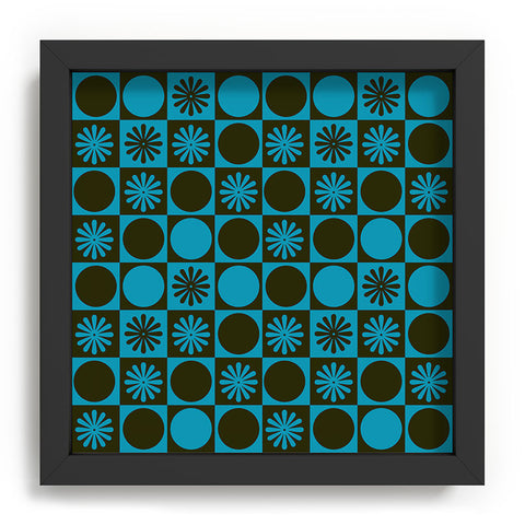 gnomeapple Retro Checkered Pattern Muted Recessed Framing Square