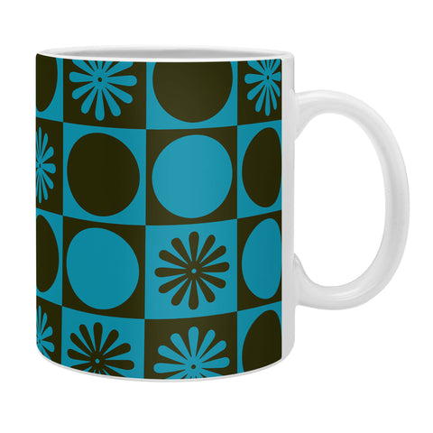 gnomeapple Retro Checkered Pattern Muted Coffee Mug