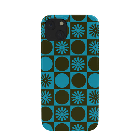 gnomeapple Retro Checkered Pattern Muted Phone Case