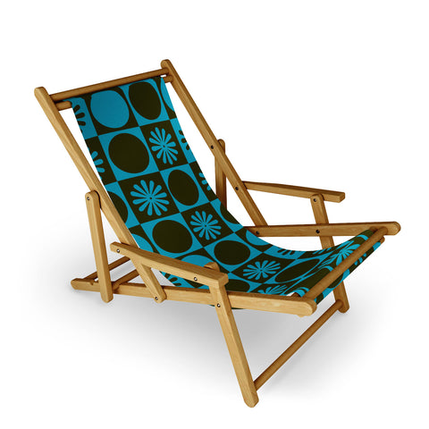 gnomeapple Retro Checkered Pattern Muted Sling Chair