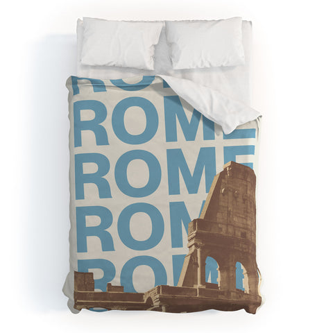 gnomeapple Rome Italy Poster Art Duvet Cover
