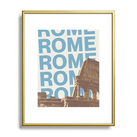 gnomeapple Rome Italy Poster Art Metal Framed Art Print