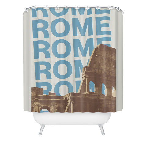 gnomeapple Rome Italy Poster Art Shower Curtain