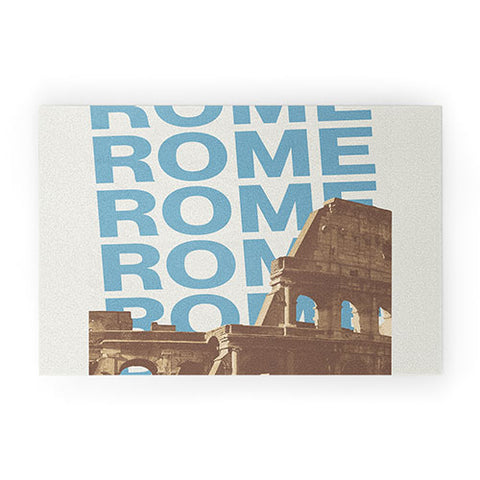 gnomeapple Rome Italy Poster Art Welcome Mat