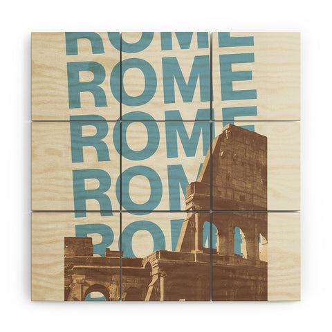gnomeapple Rome Italy Poster Art Wood Wall Mural