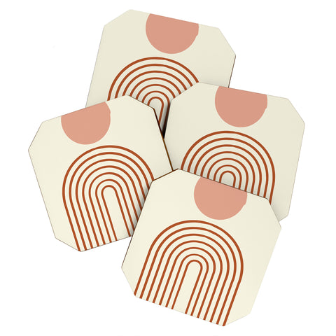 Grace Full moon rainbow Coaster Set