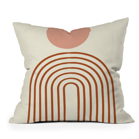 Grace Full moon rainbow Outdoor Throw Pillow