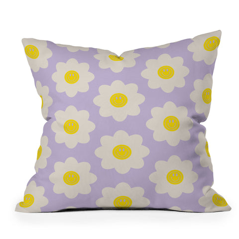 Grace Happy Flower Retro Pattern Outdoor Throw Pillow