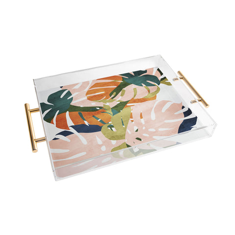 Grace Monstera Acrylic Tray