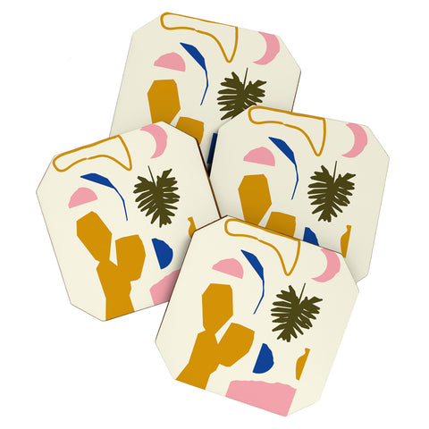 Grace Simple Garden Coaster Set
