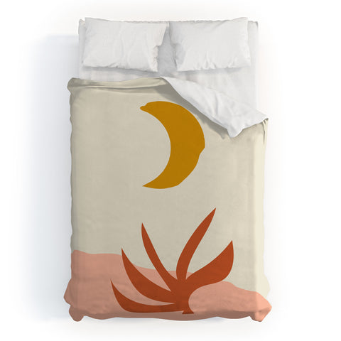 Grace Waxing Crescent Moon Duvet Cover