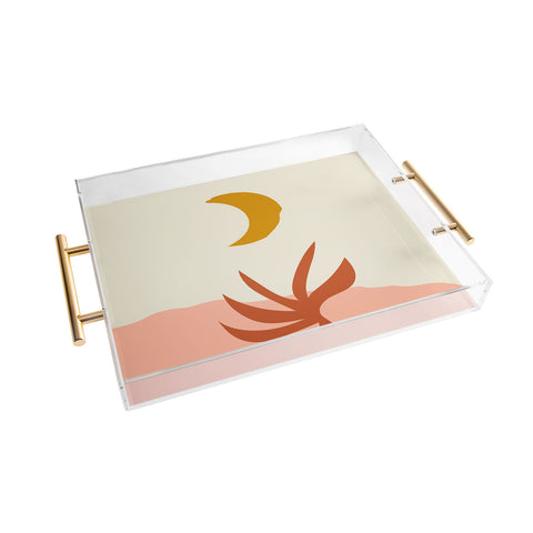 Grace Waxing Crescent Moon Acrylic Tray