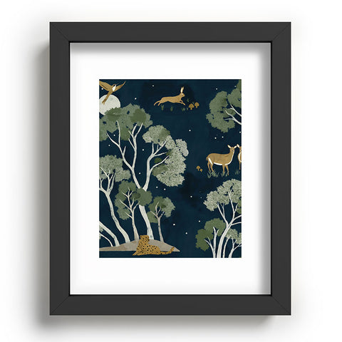 Gyaneshwari Dave | Pineconedream A Forest Awakens Full Moon Recessed Framing Rectangle