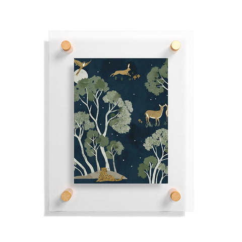 Gyaneshwari Dave | Pineconedream A Forest Awakens Full Moon Floating Acrylic Print