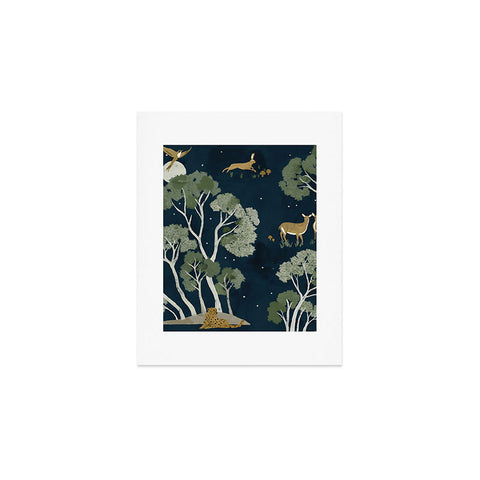 Gyaneshwari Dave | Pineconedream A Forest Awakens Full Moon Art Print