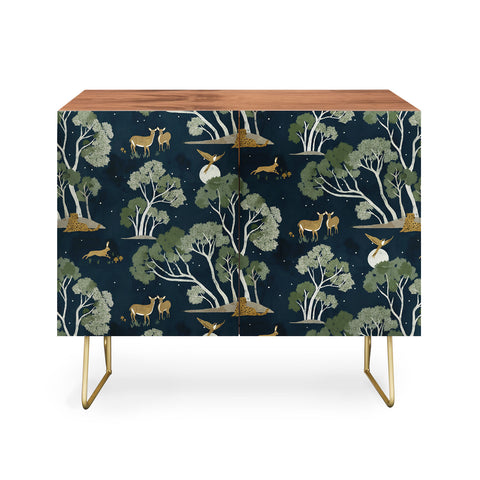 Gyaneshwari Dave | Pineconedream A Forest Awakens Full Moon Credenza